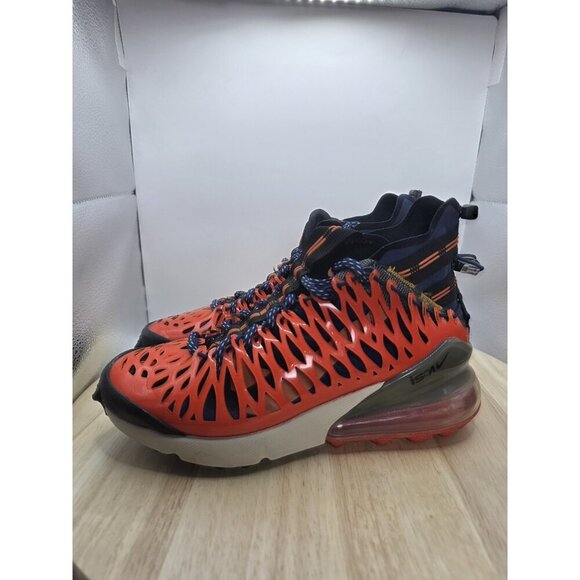 Nike Shoes - Nike Air Max 270 Orange Blue Black BQ1918-400 Size 7 Women / Men Size 5